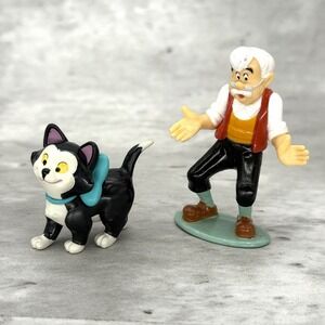 Disney Pinocchio Geppetto With Figaro PVC Figure Cake Topper
